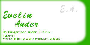 evelin ander business card